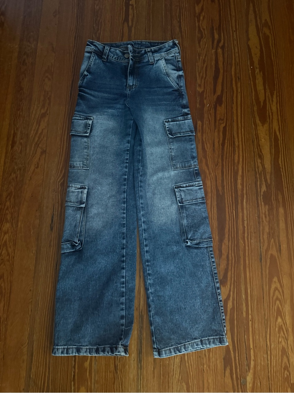 Blue Jeans Pants Wide Leg Flare Casual Pants - Bottom up - Women - Size 4